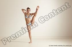 Nude Gymnastic poses Woman White Moving poses Slim long brown Dynamic poses Pinup